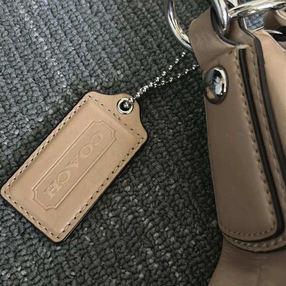 COACH Kristin Leather Crossbody Beige Convertible Shoulder Bag 14769